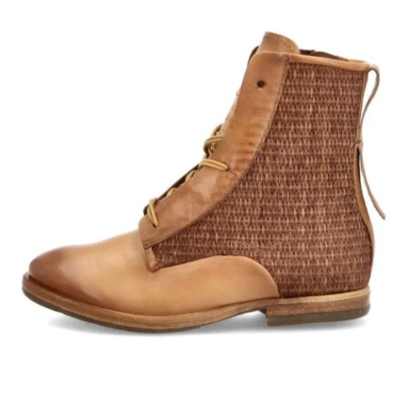 FREE PEOPLE x A.S.98 Prospect Park Lace Up Prairie Boots Leather Sz 41 NEW $330 - Picture 2 of 5